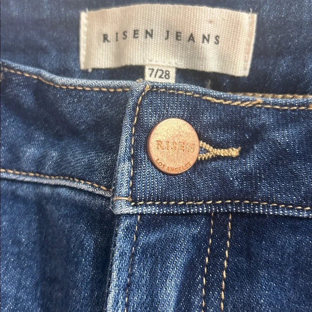 RISEN JEANS High Rise, Wide Leg, Frayed Hem Jeans - Picture 8 of 13